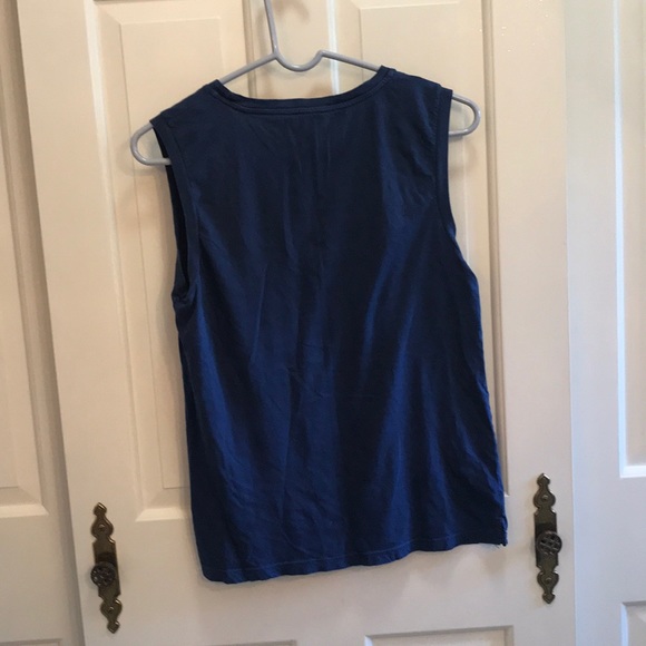 J. Crew garment dyed navy sleeveless tee - Picture 4 of 4